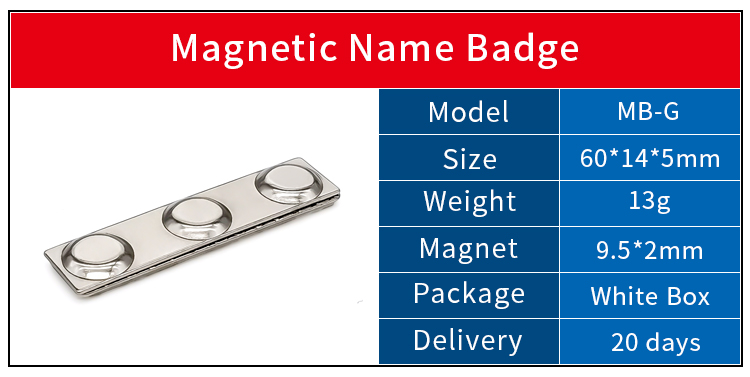 3M Adhesive Reusable Office ID Steel Plate Rectangle Neodymium Magnetic Name Badge 3 メートル粘着再利用可能なオフィス ID 鋼板長方形ネオジム磁気名バッジ