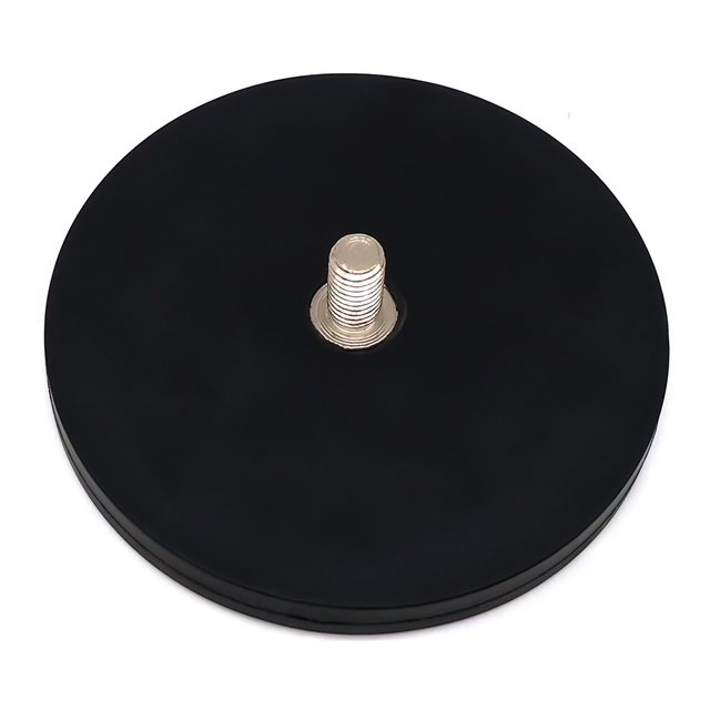 多極雄ネジロッド黒ゴムネオジムポット磁石